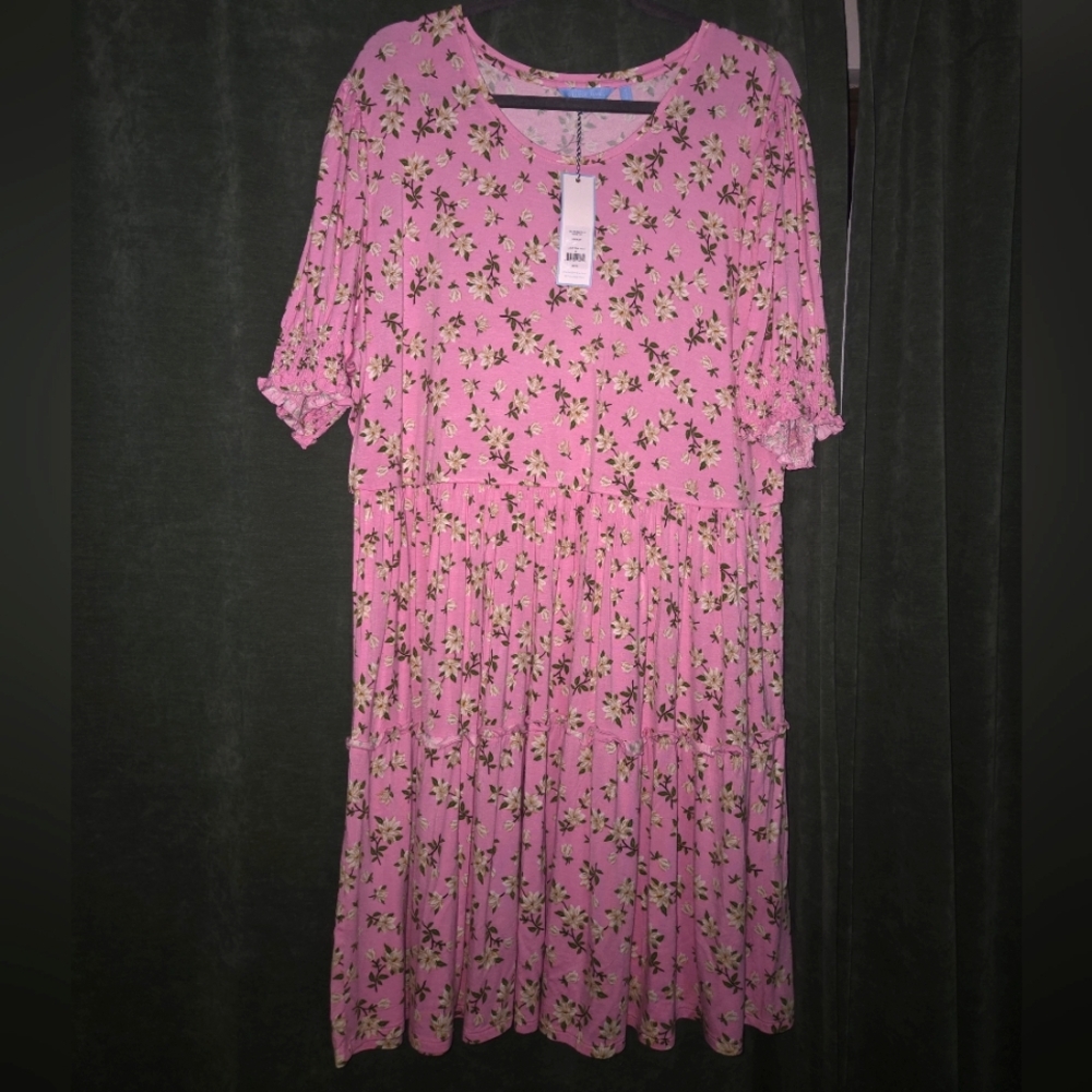 Draper James Dress Pink Magnolia 2X